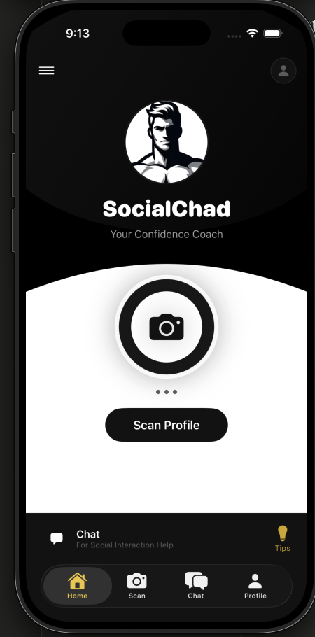 SocialChad Home Screen